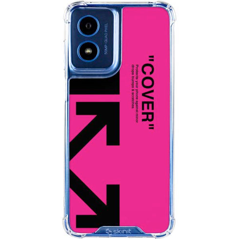 Black and Pink Arrows Moto G 5G (2024) Clear Case